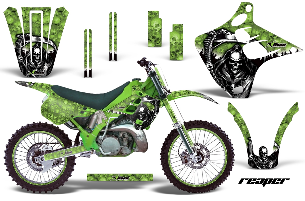 Kawasaki KX125 KX250 90-91 Graphics Kit Reaper G NPs